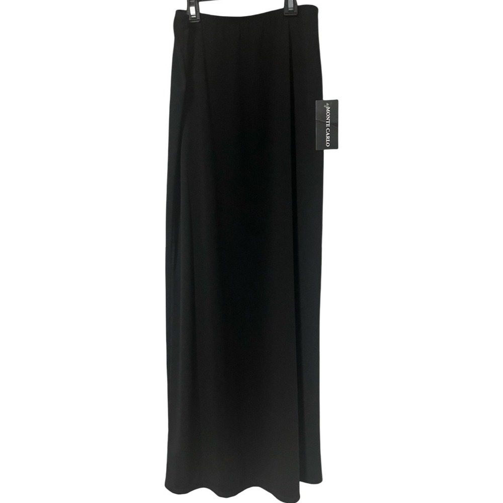 NWT Monte Carlo‎ Black Maxi Skirt Pull On Regular Size 2
